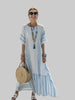 Women's V-Neck Summer Dress Maxi