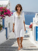 Women's V-Neck Summer Dress Midi