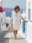 Women's V-Neck Summer Dress Midi