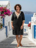 Women's V-Neck Summer Dress Midi