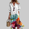 Women's Vibrant Boho Dress Maxi - White Floral