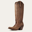 Women's Western Cowboy Boots Embroidered - Dark Brown