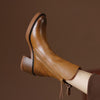 Women's Zip Ankle Boots Chunky Heel