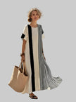 Women's striped Casual Dress Maxi