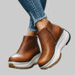Women's Round Toe Platforms Casual - Brown