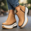 Women's Round Toe Platforms Casual - Khaki
