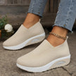 Women's Wedge Sneakers Orthopedic - Beige