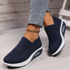 Women's Wedge Sneakers Orthopedic - Navy
