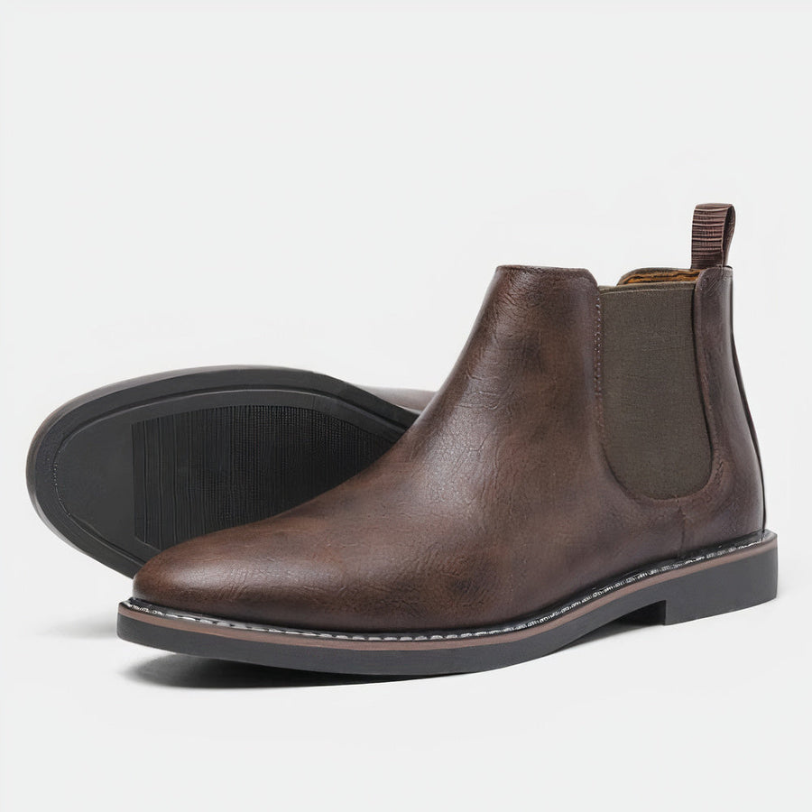 Men's Leather Chelsea Boots Pull On