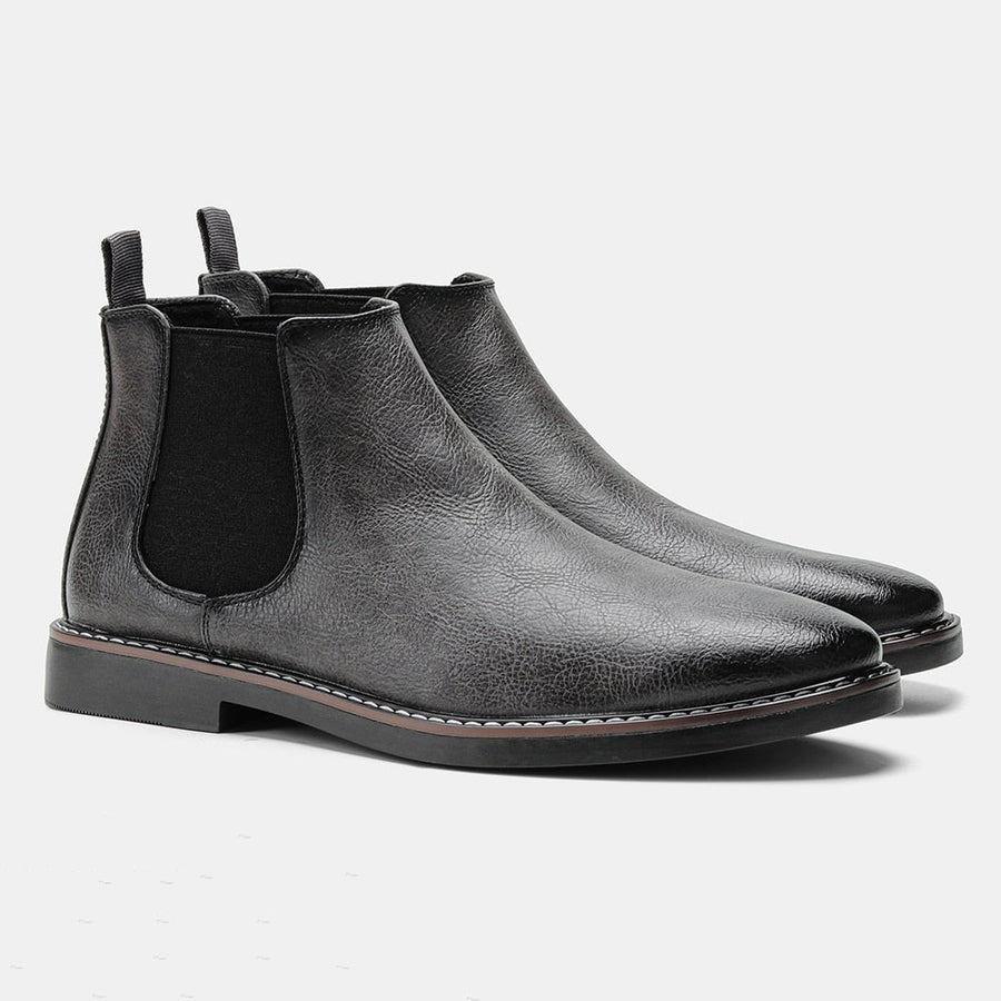 Men's Leather Chelsea Boots Pull On