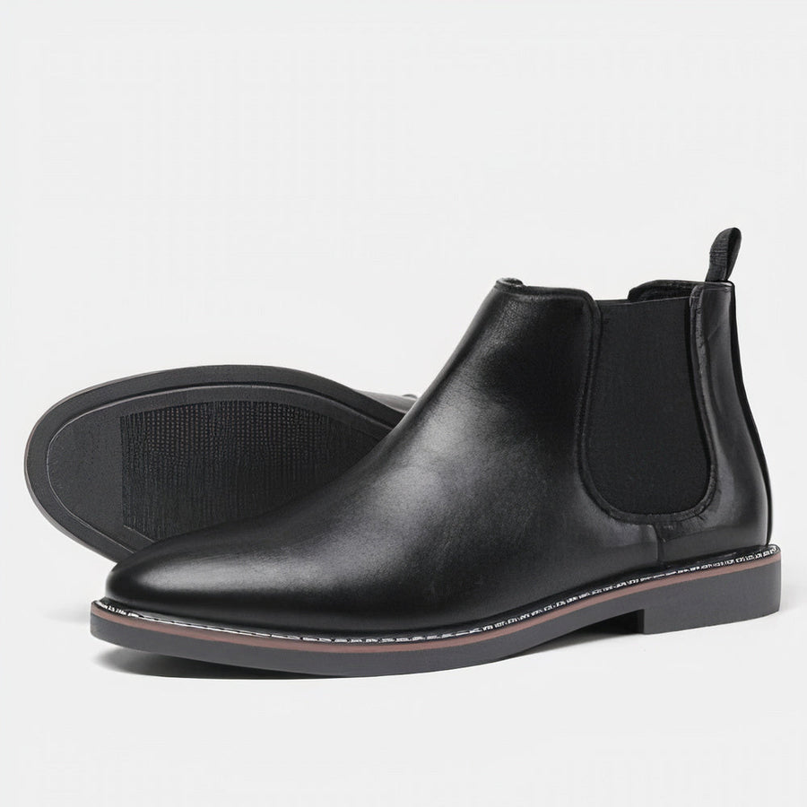 Men's Leather Chelsea Boots Pull On