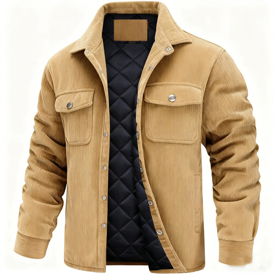 Men's Oversized Quilted Shirt Jacket