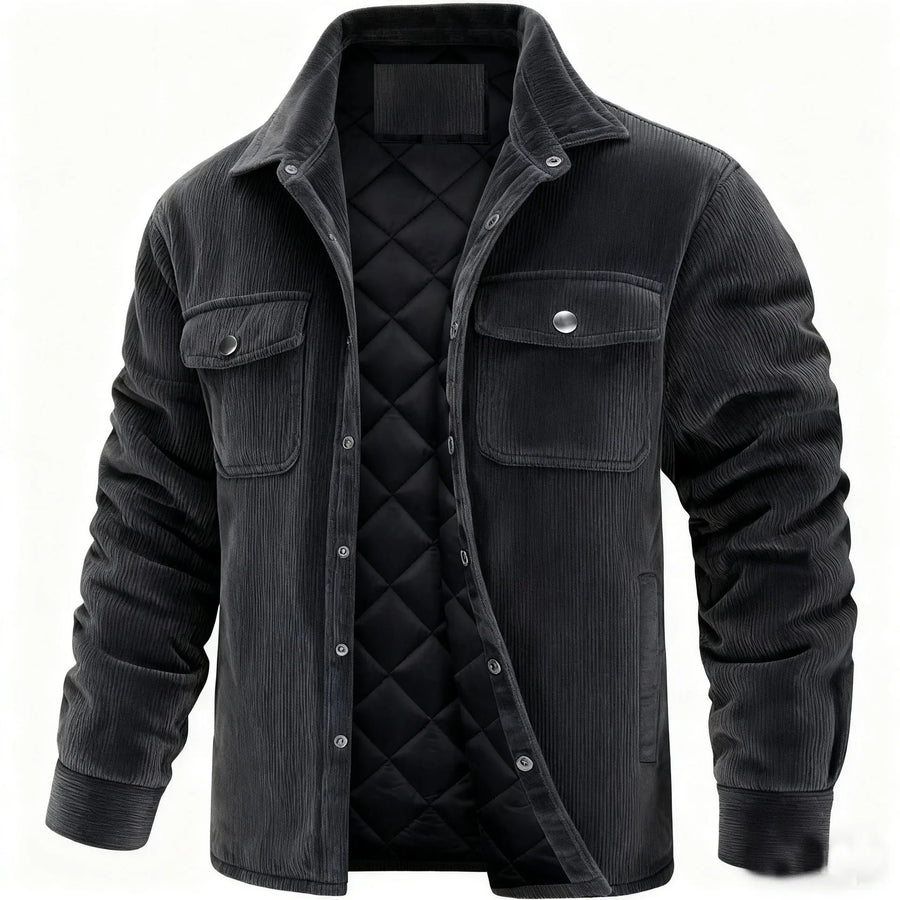 Men's Oversized Quilted Shirt Jacket