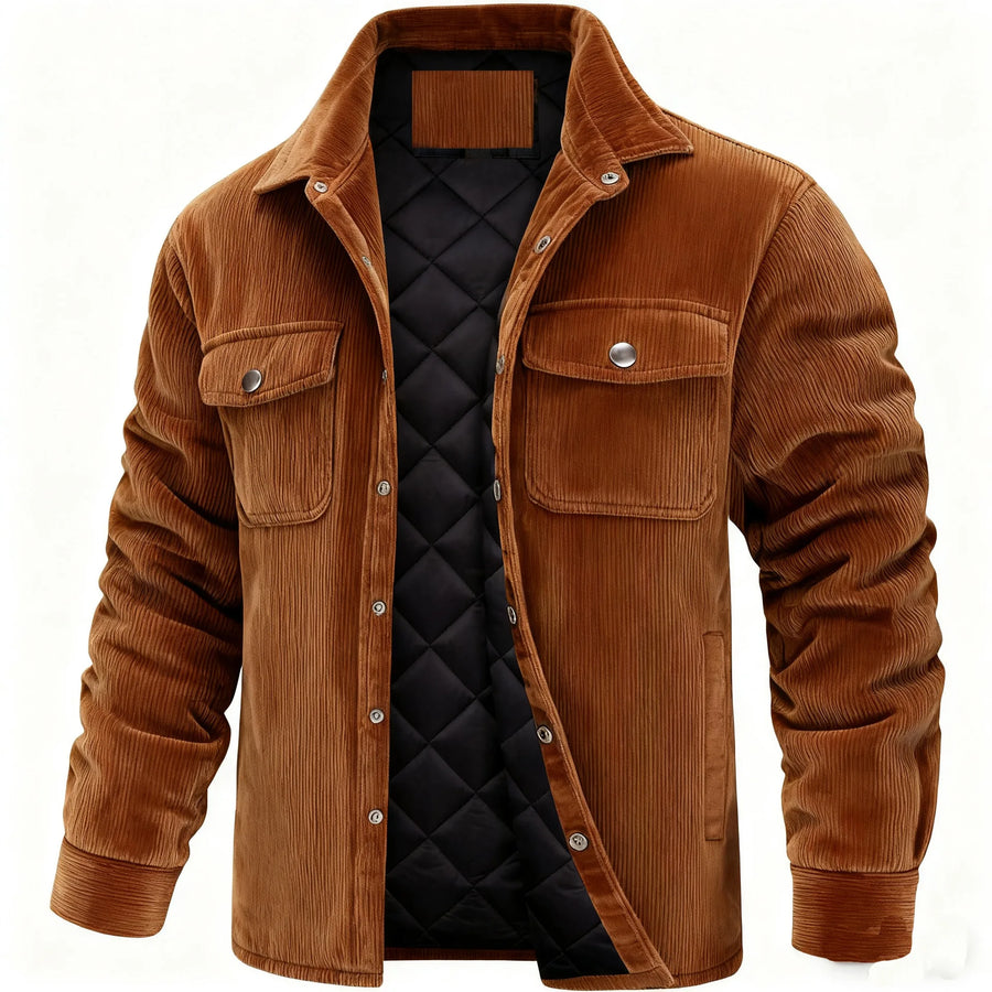 Men's Oversized Quilted Shirt Jacket