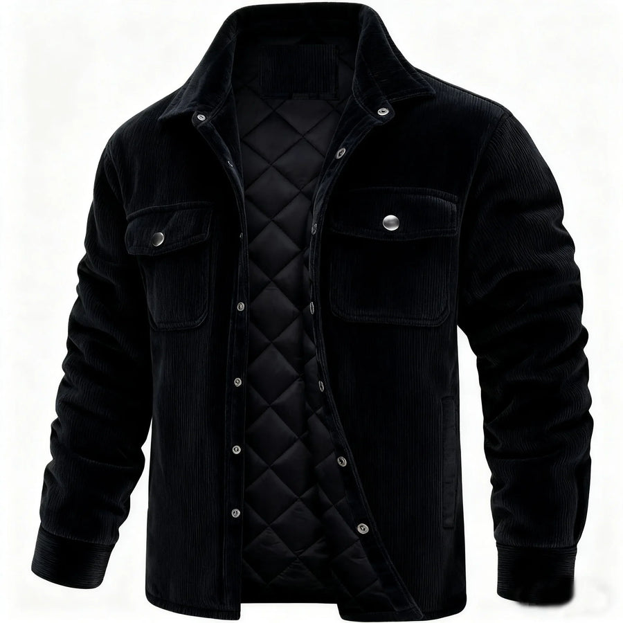 Men's Oversized Quilted Shirt Jacket