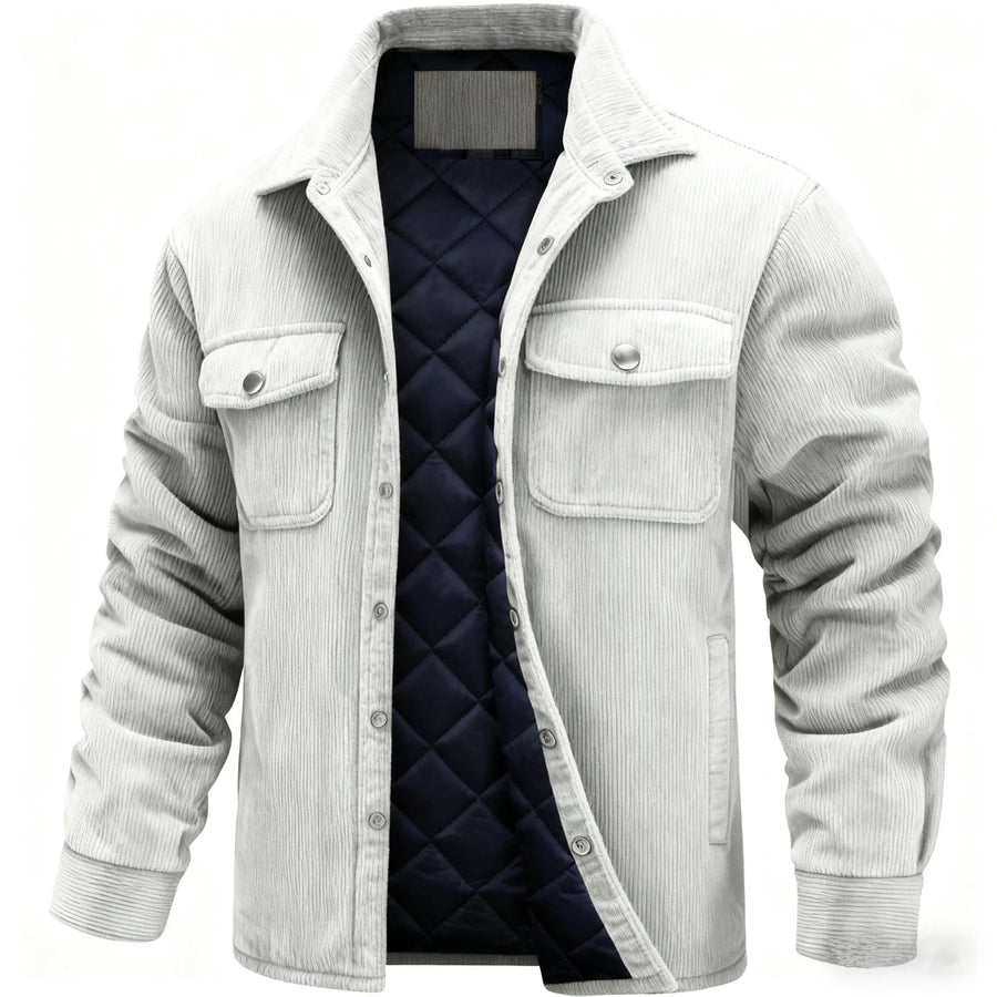 Men's Oversized Quilted Shirt Jacket