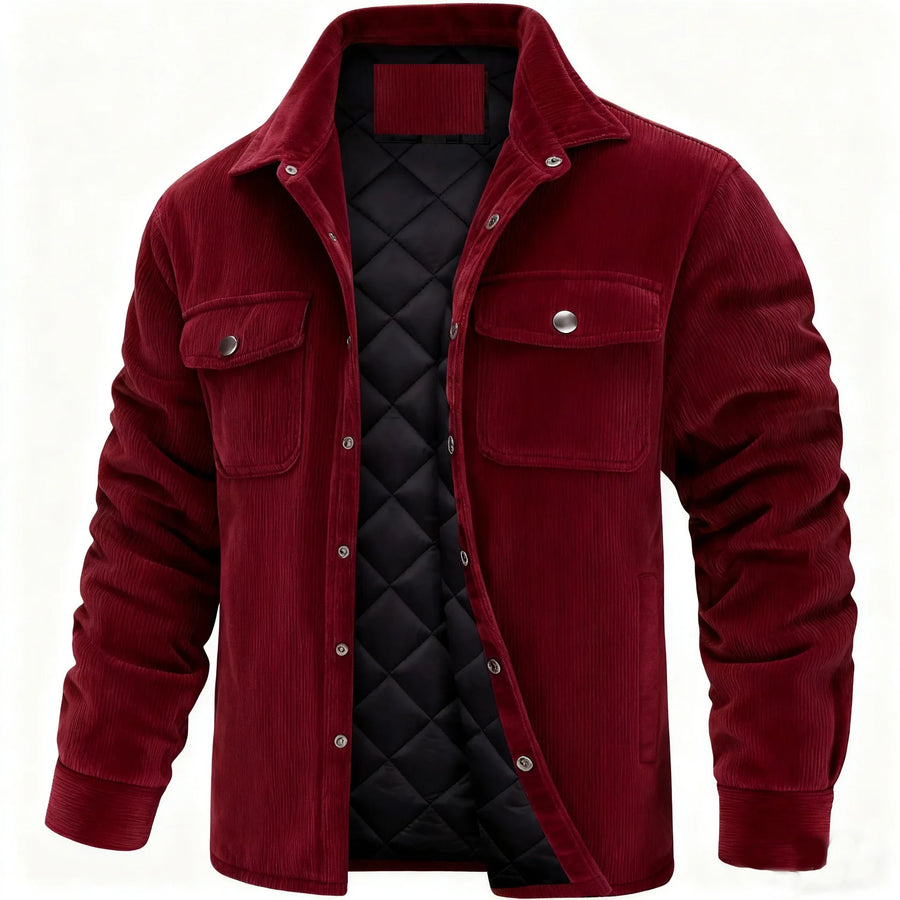 Men's Oversized Quilted Shirt Jacket