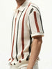 Men’s Short-Sleeve Shirt with Stripes