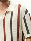 Men’s Short-Sleeve Shirt with Stripes