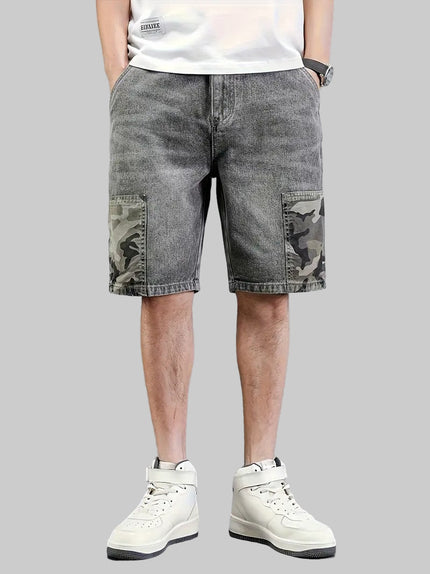 Men’s Shorts with Camo Patches