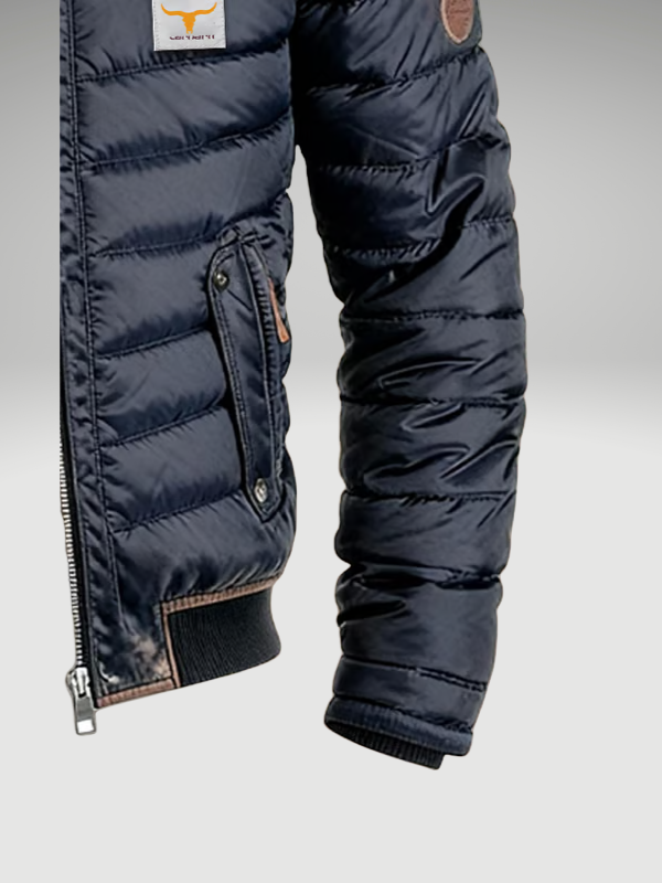 Men's Slim Quilted Puffer Jacket with Full-Zip