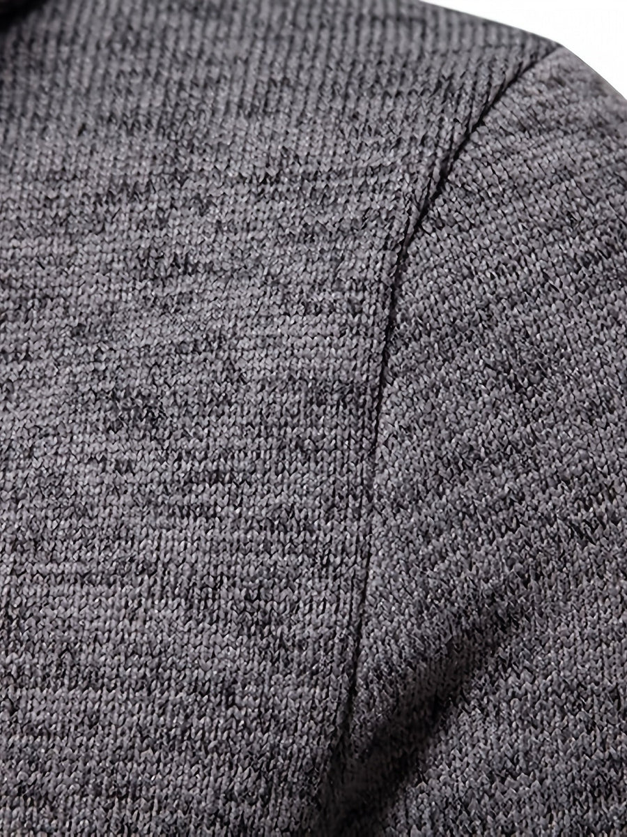 Men's Cowl Neck Sweater Button Shoulder