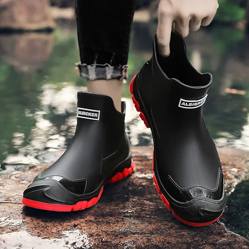 Men's Rain Boots Ankle Height