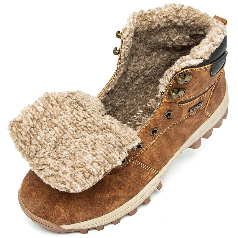 Men's Waterproof Hiking Boots Fur Lined
