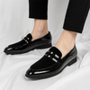 Men's Formal Loafers Black – lifestyle shot worn with black trousers
