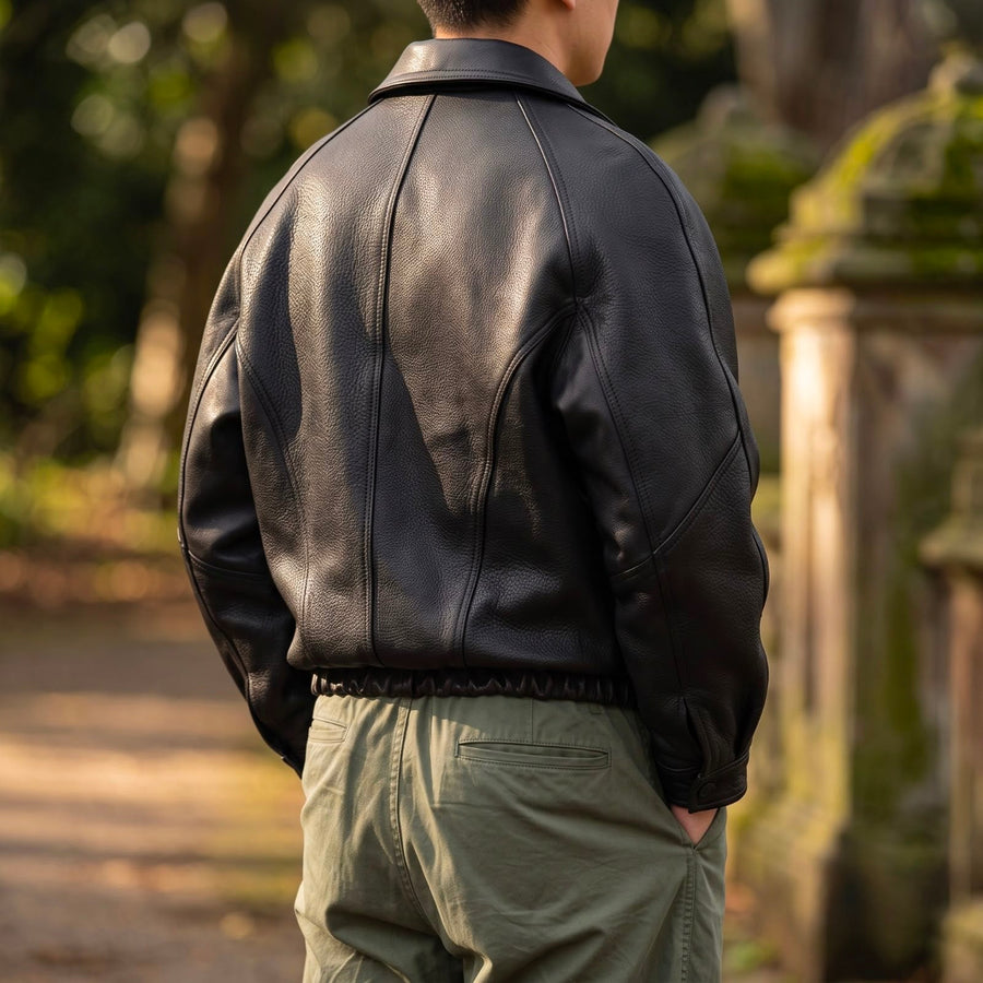 Men's Jacket Collared Full Zip Ribbed