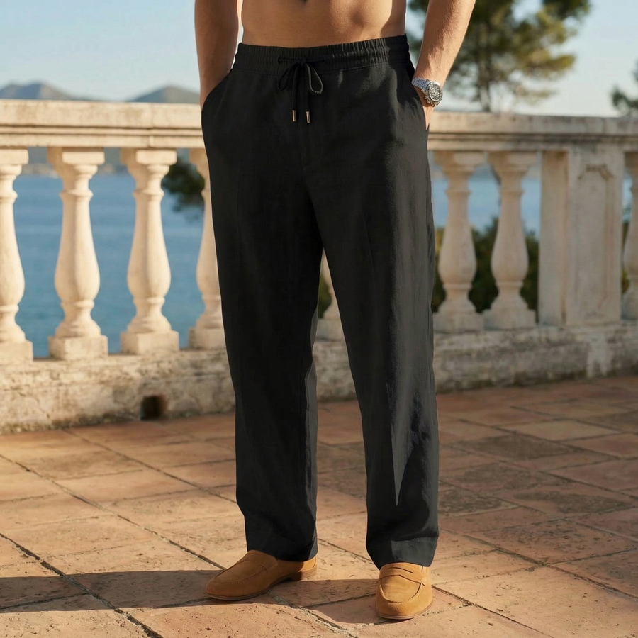 Men's Relaxed Fit Summer Pants Drawstring