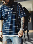 Men's Striped T-Shirt with Print