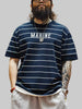 Men's Striped T-Shirt with Print