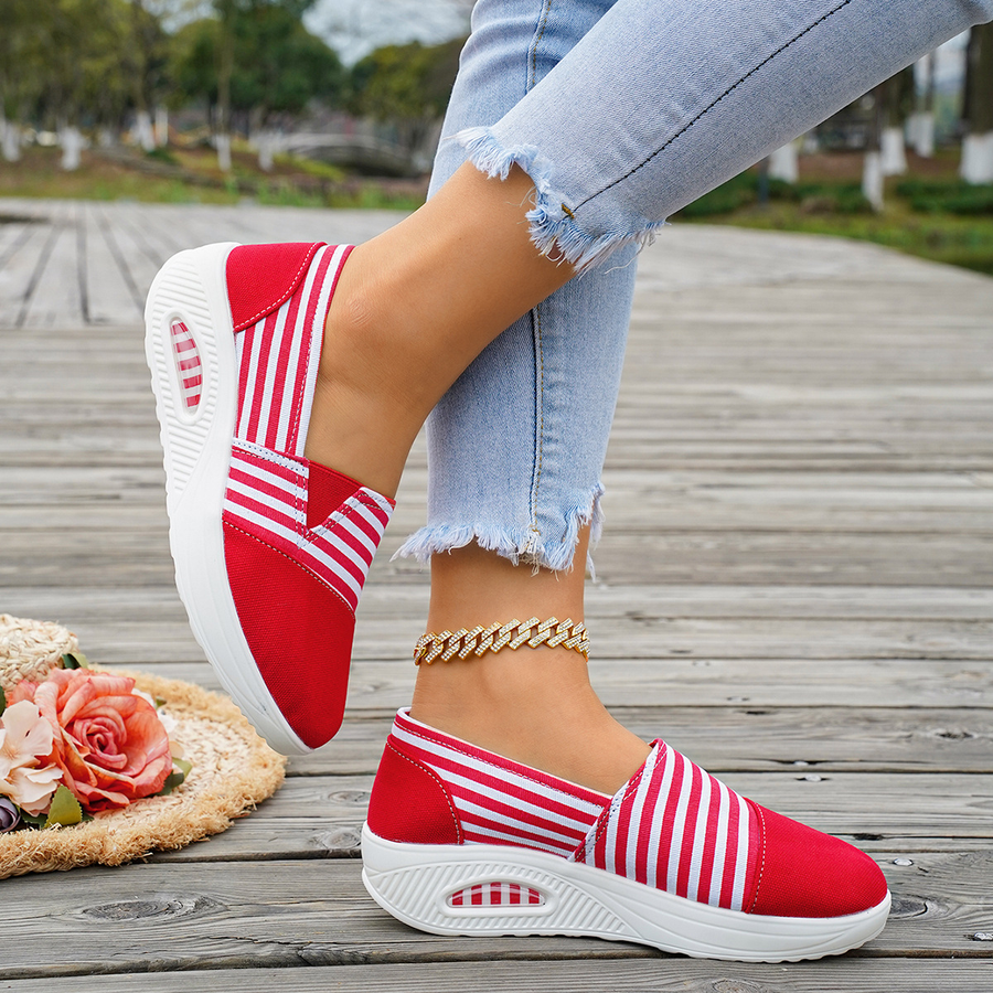 Women's Striped Slip On Shoes Casual