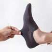 Black breathable invisible anti-slip sock - stretchable mesh close-up