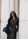Women's Belted Trench Coat Maxi