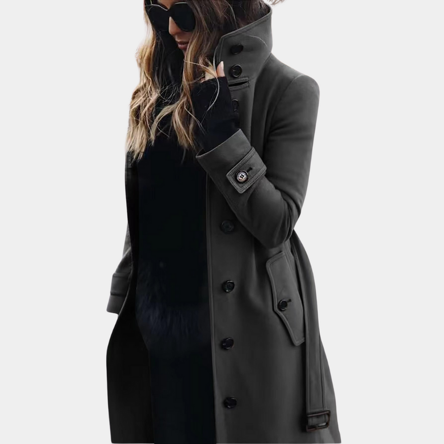 Women's Belted Winter Trench Coat