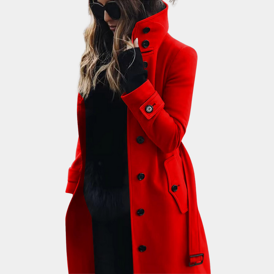 Women's Belted Winter Trench Coat