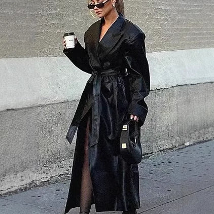 Women's Belted Wrap Trench Coat