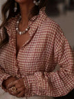 Women’s Checked Shirt with Button Placket