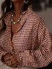 Women’s Checked Shirt with Button Placket