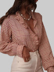 Women’s Checked Shirt with Button Placket