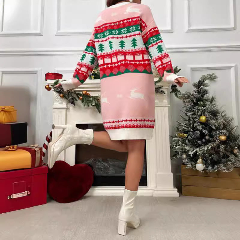 Women's Christmas Sweater Dress