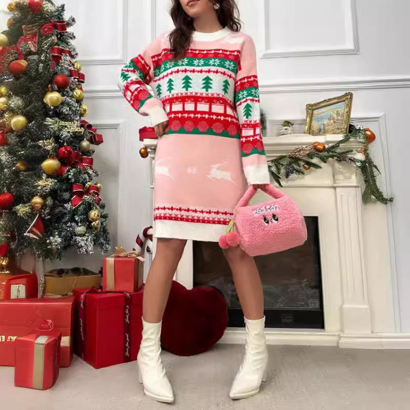 Women's Christmas Sweater Dress