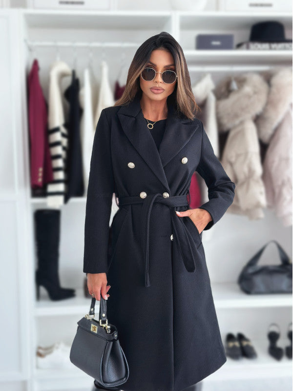 Women's Double-Breasted Belted Trench Coat