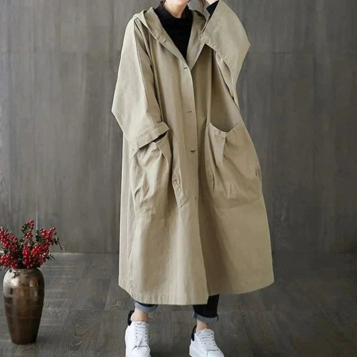 Women's Belted Double-Breasted Trench Coat