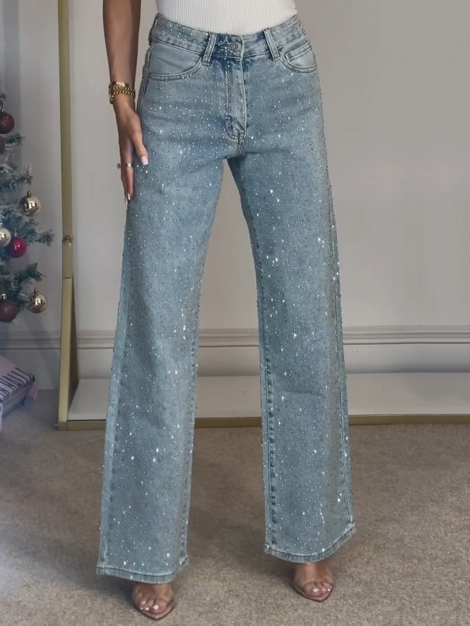 Women's Wide Leg Jeans Elegant Fit