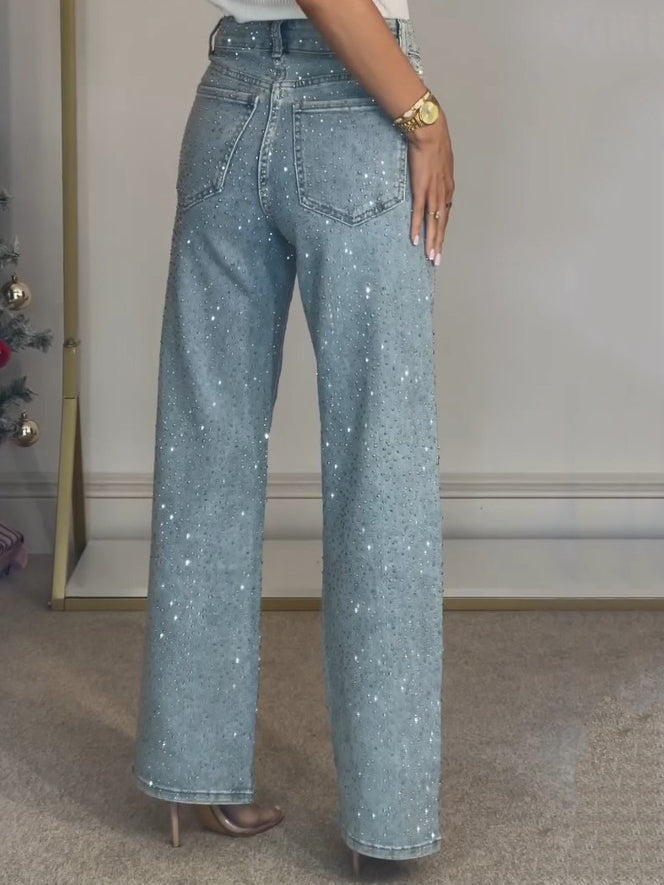 Women's Wide Leg Jeans Elegant Fit