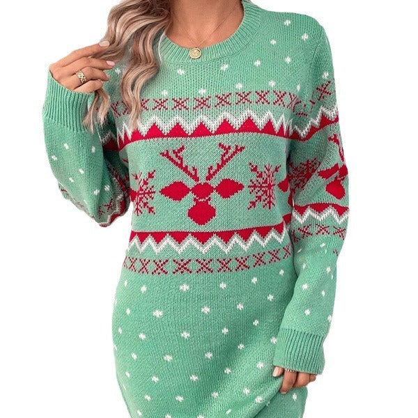 Women's Fair Isle Sweater Dress