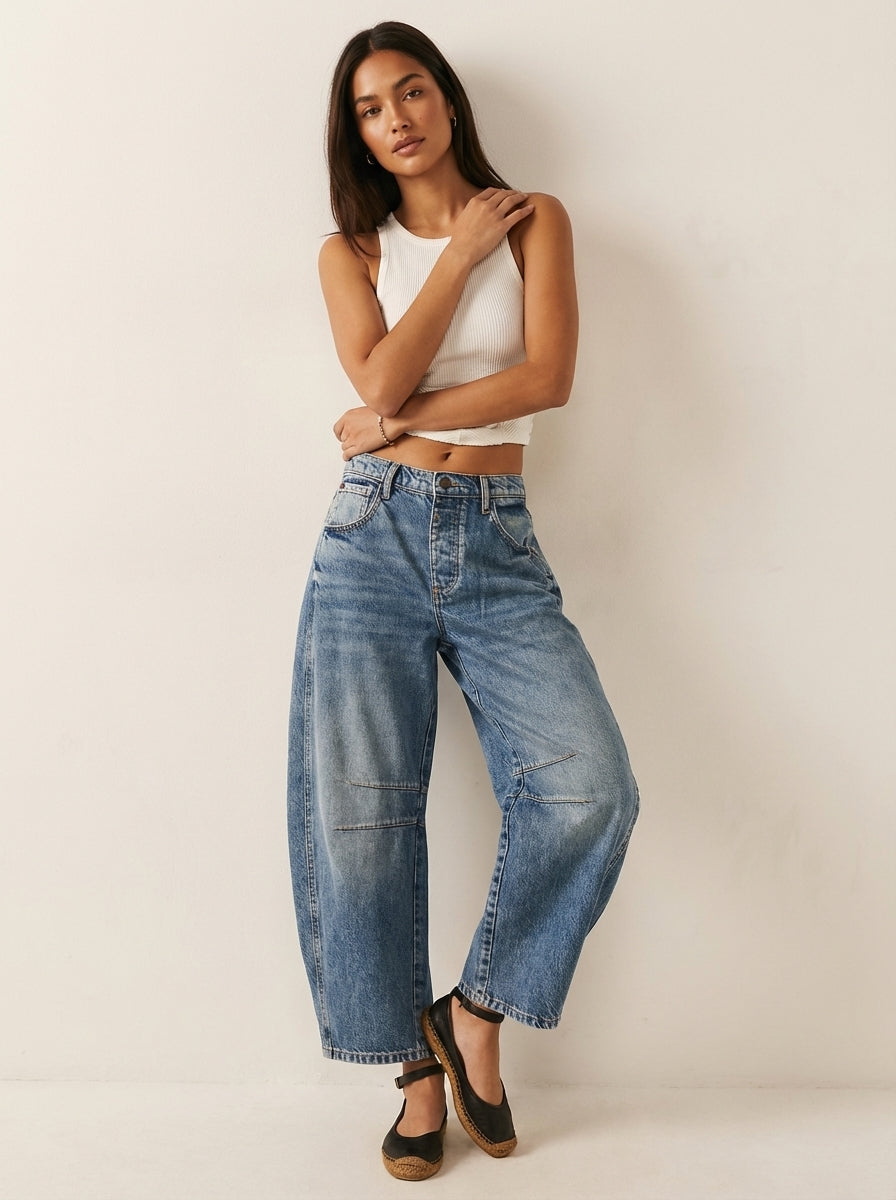 Women's Barrel Jeans Tapered Leg
